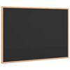 vidaXL Lavagna con cornice in legno massello di pino nera 80x55 cm