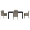 vidaXL Set da Pranzo per Giardino con cuscino 5 pcs Grigio polyrattan