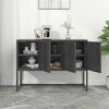 vidaXL Credenza Antracite 105x35x75 cm in Acciaio