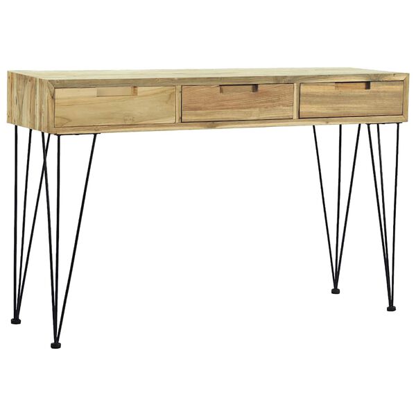 vidaXL Tavolo Consolle 120x35x76 cm in Legno Massello di Teak