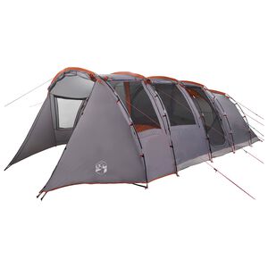 vidaXL Tenda a tunnel 675 x 392 x 210 cm Grigio e arancione