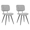 LABEL51 Sedie da Pranzo 2 pz Lux 49x60x87 cm Zinco