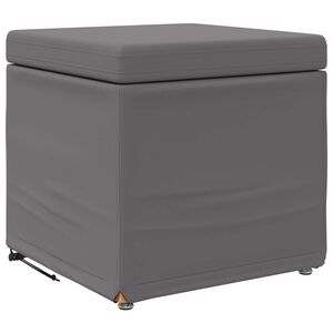 vidaXL Pouf Grigio Pelle Sintetica e Legno Ingegnerizzato