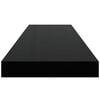 vidaXL Scaffali a Parete 2 pz Nero Lucido 80x23,5x3,8 cm in MDF