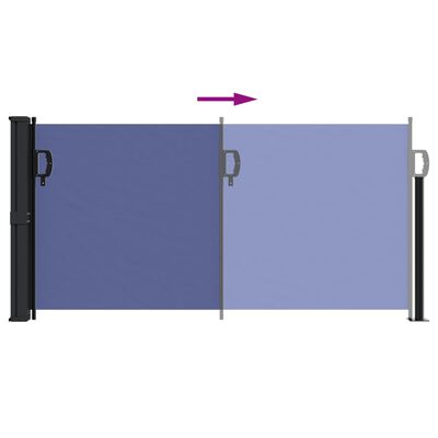 vidaXL Tenda da Sole Laterale Retrattile Blu 100x500 cm