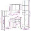vidaXL Set di mobili per il bagno con lo scaffale 4 pcs Legno vecchio