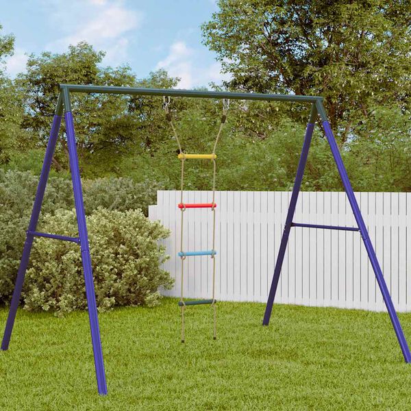 vidaXL Scala di Corda per Bambini con 4 Pioli Multicolore