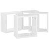vidaXL Mensole Parete a Cubo 4 pz Bianco Lucido 30x15x30 cm