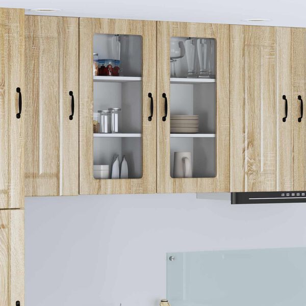vidaXL Mobile da cucina 2 pcs Rovere Sonoma 40 x 31 x 80 cm