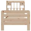 vidaXL Giroletto con Libreria senza Materasso 75x190 cm in Legno Pino
