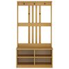 vidaXL Albero da Ingresso SANDNES 87x40x159,5 cm in Legno di Pino