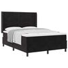 vidaXL Letto a molle con materasso Nero 160 x 200 cm Velluto