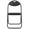 vidaXL Sedia pieghevole 2 pcs Nero 48 x 43,5 x 81 cm Pelle Sintetica