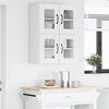 vidaXL Mobile da cucina con porta 2 pcs Bianco Lucido 60 x 31 x 40 cm