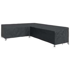 vidaXL Copertura per mobili 355 x 275 x 80 cm Tessuto Oxford 420D Nero