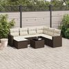 vidaXL Set Divani da Giardino 8 pz con Cuscini Marrone in Polyrattan