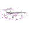vidaXL Divano Letto Estraibile Cassetti Grigio Chiaro 80x200cm Tessuto