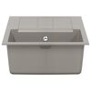 vidaXL Lavello Grigio 780 x 500 mm 80% Quarzo e 20% Resina