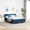 vidaXL <strong>Letto a Molle< / strong> Blu 160 x 200 cm Tessuto