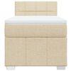 vidaXL Giroletto a Molle con Materasso Crema 90x200 cm inTessuto
