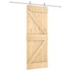 vidaXL Porta scorrevole Naturale e Bianco 80 x 210 cm