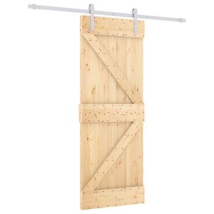 vidaXL Porta scorrevole Naturale e Bianco 80 x 210 cm