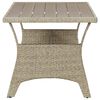 vidaXL Tavolo da Giardino Grigio 130x70x66 cm in Polyrattan