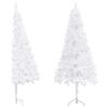 vidaXL Albero di Natale Artificiale ad Angolo Bianco 240 cm PVC