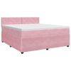 vidaXL Letto box spring con materasso Rosa 180 x 200 cm Velluto