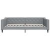 vidaXL Divano Letto con Materasso Grigio Chiaro 100x200 cm in Tessuto