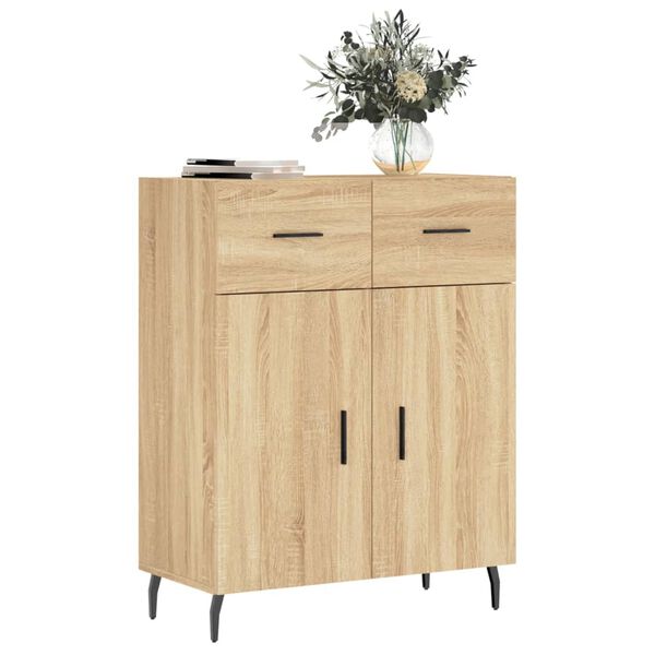 vidaXL Credenza Rovere Sonoma 69,5x34x90 cm in Legno Multistrato