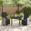 vidaXL Set da Pranzo per Giardino 3 pcs Grigio chiaro polyrattan