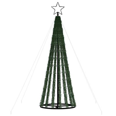vidaXL Illuminazione Albero di Natale a Cono 275LED Bianco Caldo 180cm