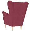 vidaXL Poltrona Rosso Vino 74x84x100 cm in Tessuto