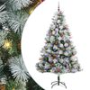 vidaXL Albero di Natale artificiale Verde e bianco 210 cm