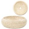 vidaXL Lavandino 40x12 cm in Marmo Crema