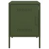 vidaXL Comodino Verde Oliva 36x39x50,5 cm in Acciaio