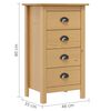 vidaXL Credenza Hill 46x35x80 cm Legno Massello di Pino