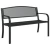 vidaXL Panchina da Giardino 119 cm Nera in Acciaio