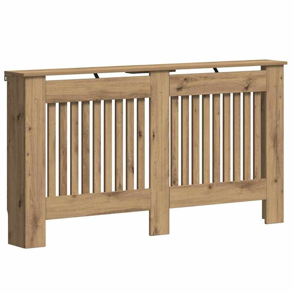 vidaXL Copertura per radiatori Rovere artigianale 152 x 19 x 81,5 cm