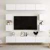 vidaXL Set Mobili Porta TV 8 pz Bianco in Legno Multistrato