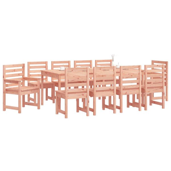 vidaXL Set da Pranzo per Giardino 11 pz in Legno Massello di Douglas