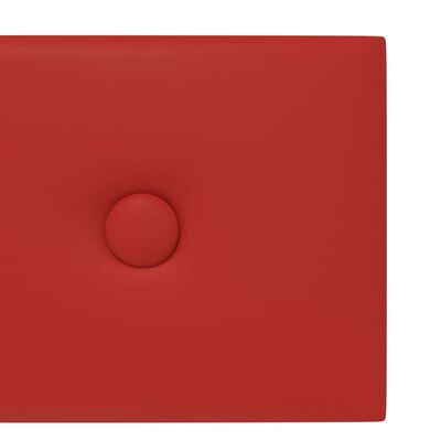 vidaXL Pannelli Murali 12 pz Rosso Vino 60x15 cm Similpelle 1,08 m²
