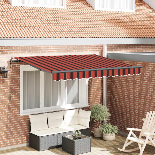 vidaXL Tenda Retrattile Marrone 250 x 200 cm Tessuto