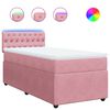 vidaXL Giroletto a Molle con Materasso Rosa 90x190 cm in Velluto