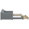 vidaXL Divano Letto Estraibile Cassetti Grigio Chiaro 80x200cm Tessuto