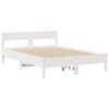 vidaXL Letto Libreria senza Materasso Bianco 140x190 cm Legno di Pino