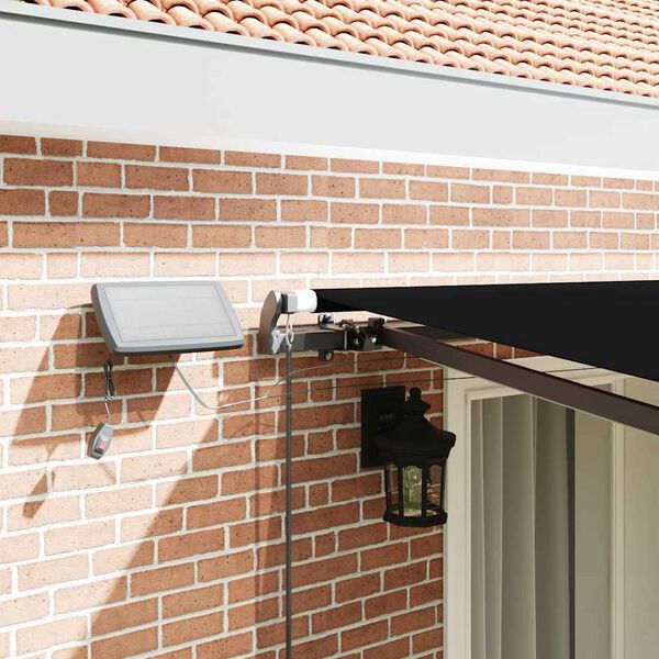 vidaXL Tenda Retrattile Nero 400 &times; 350 cm Tessuto