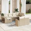 vidaXL Set Divano da Giardino 10 pz con Cuscini Beige in Polyrattan