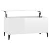vidaXL Tavolino Salotto Bianco Lucido 90x44,5x45 cm Legno Multistrato